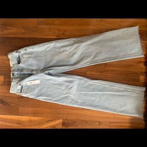 Shien wide leg high rise light denim jeans